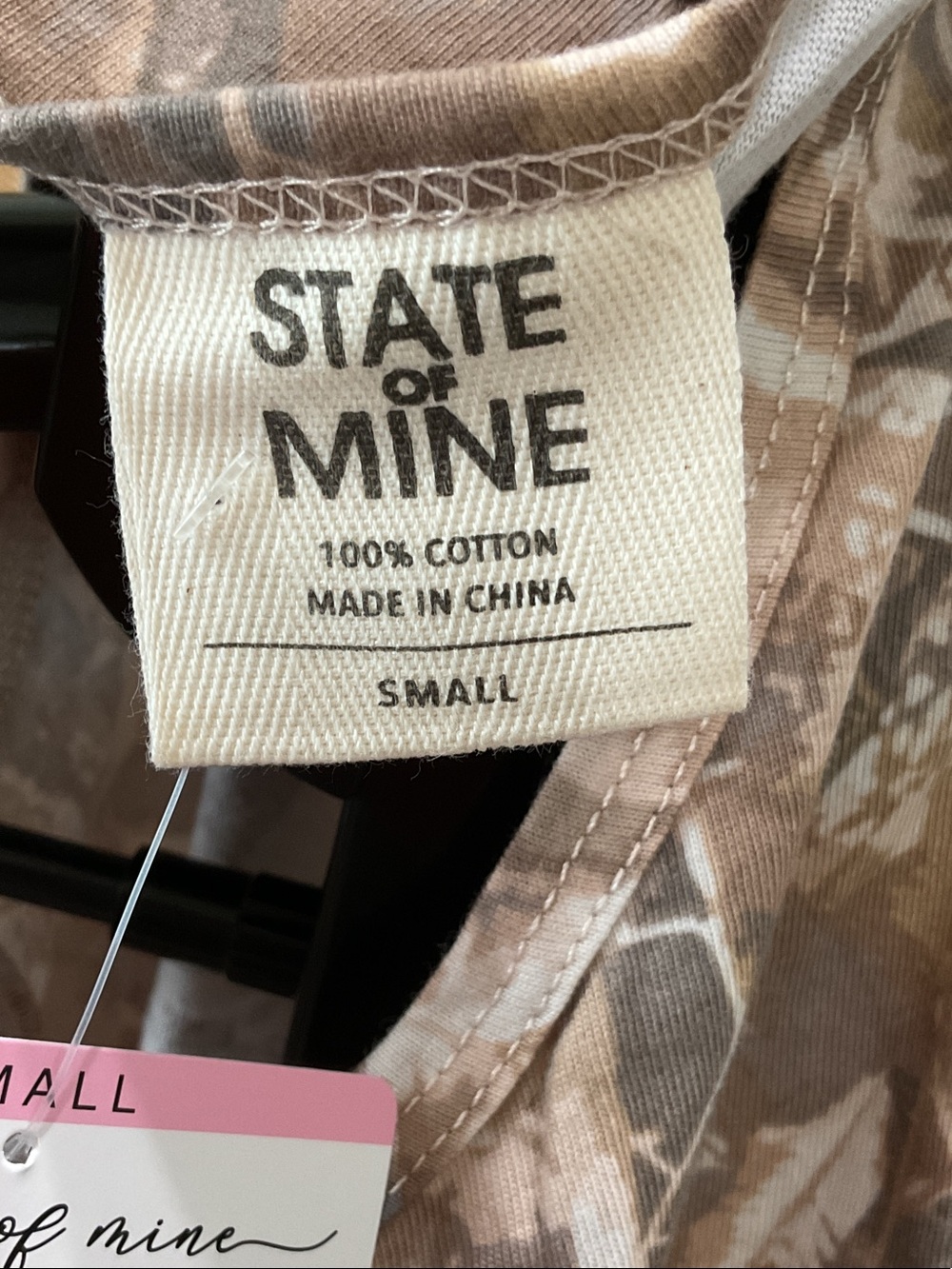 State of Mind Brown Camo Tank with Orange GEORGIA Print - Picture 6 of 6